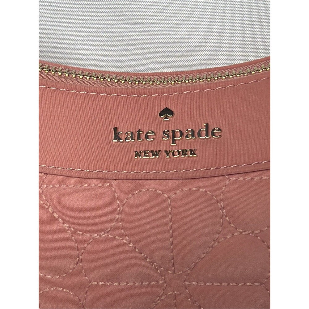 Kate Spade Spade Flower Quilted Shoulder Bag Terracotta Pink NWT - Picture 2 of 15
